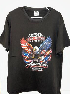 Target Black Short-Sleeve Tee with Red, White & Blue Eagle Graphic